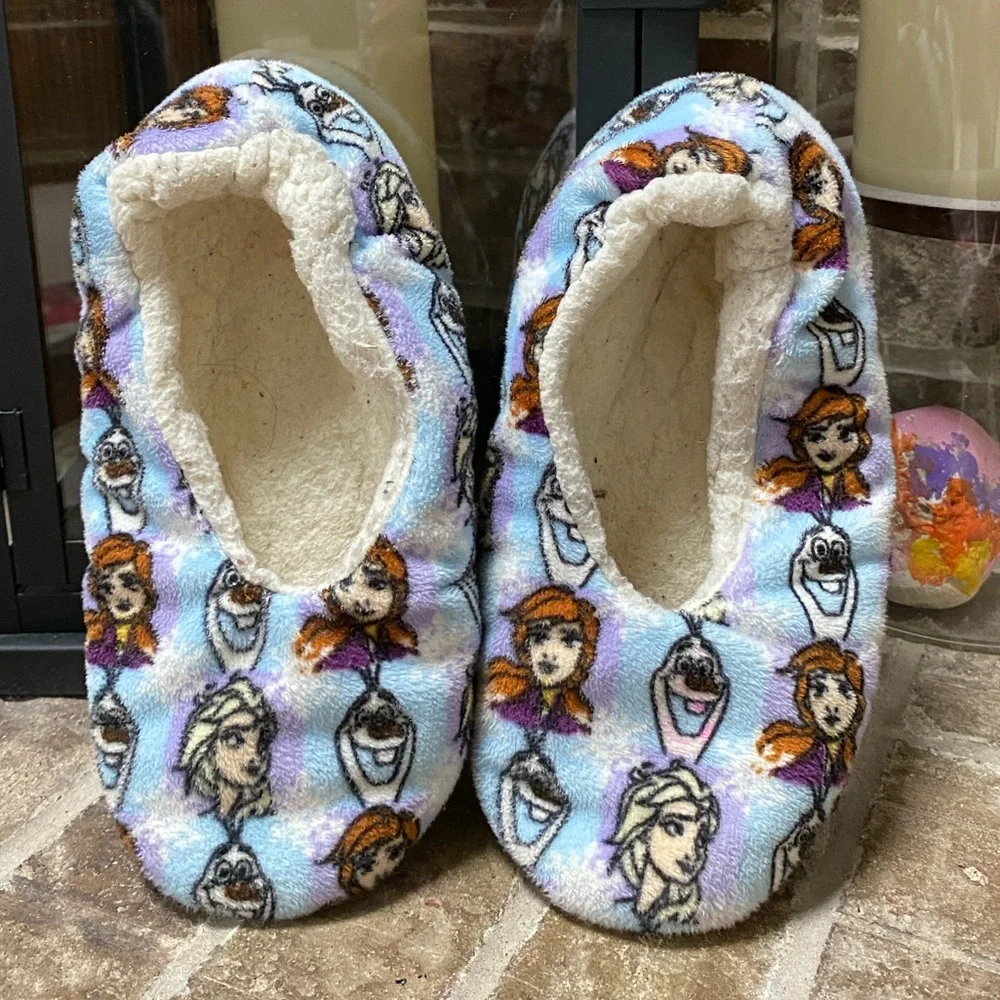 DISNEY FROZEN Slippers House Shoes with Grippies